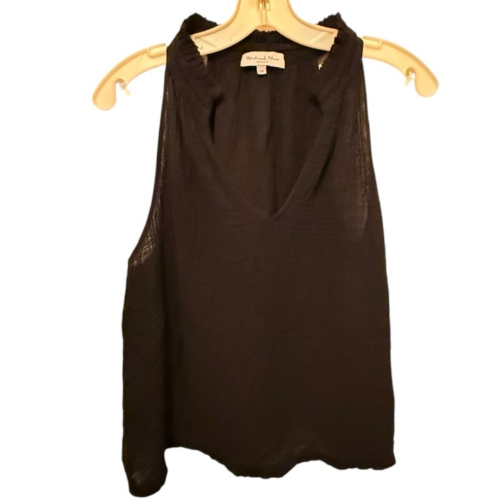 Michael Stars Black Gauze Top nwot